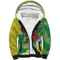 Personalized Leilehua Hawaii High School Sherpa Hoodie Puakenikeni Lei Hawaiian Pattern - Polynesian Pride