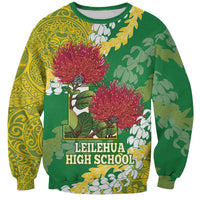 Personalized Leilehua Hawaii High School Sweatshirt Puakenikeni Lei Hawaiian Pattern - Polynesian Pride