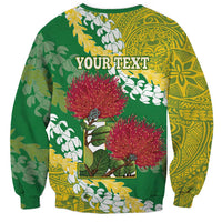 Personalized Leilehua Hawaii High School Sweatshirt Puakenikeni Lei Hawaiian Pattern - Polynesian Pride