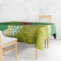 Personalized Leilehua Hawaii High School Tablecloth Puakenikeni Lei Hawaiian Pattern - Polynesian Pride
