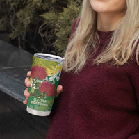Personalized Leilehua Hawaii High School Tumbler Cup Puakenikeni Lei Hawaiian Pattern - Polynesian Pride