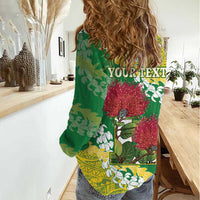 Personalized Leilehua Hawaii High School Women Casual Shirt Puakenikeni Lei Hawaiian Pattern - Polynesian Pride