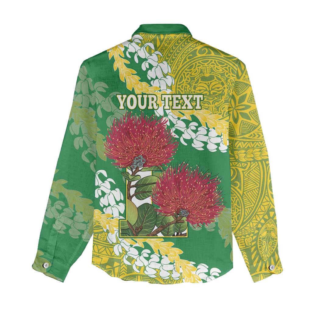 Personalized Leilehua Hawaii High School Women Casual Shirt Puakenikeni Lei Hawaiian Pattern - Polynesian Pride