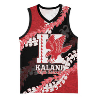 Personalized Kalani Hawaii High School Basketball Jersey Puakenikeni Lei Hawaiian Pattern - Polynesian Pride