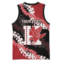 Personalized Kalani Hawaii High School Basketball Jersey Puakenikeni Lei Hawaiian Pattern - Polynesian Pride