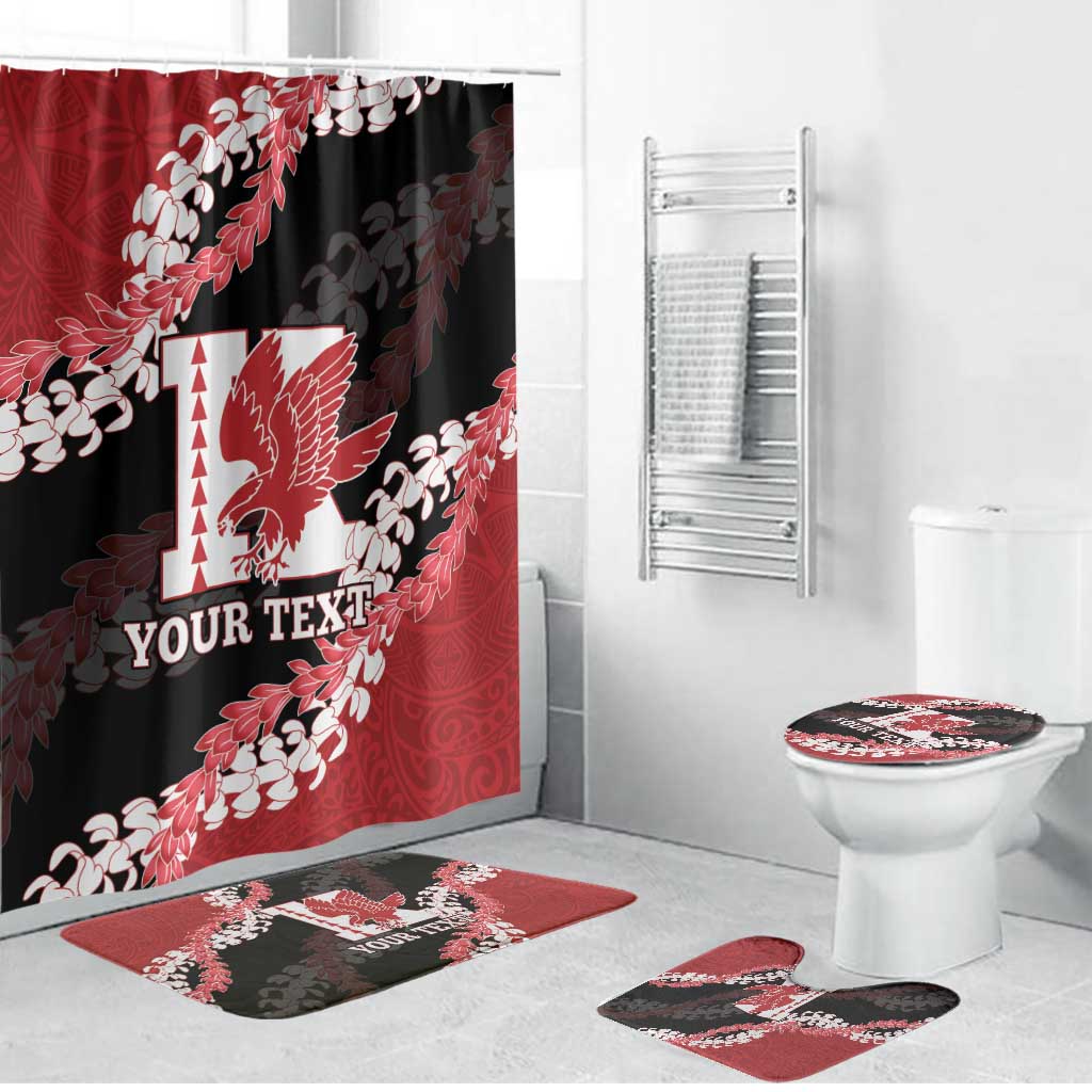 Personalized Kalani Hawaii High School Bathroom Set Puakenikeni Lei Hawaiian Pattern - Polynesian Pride
