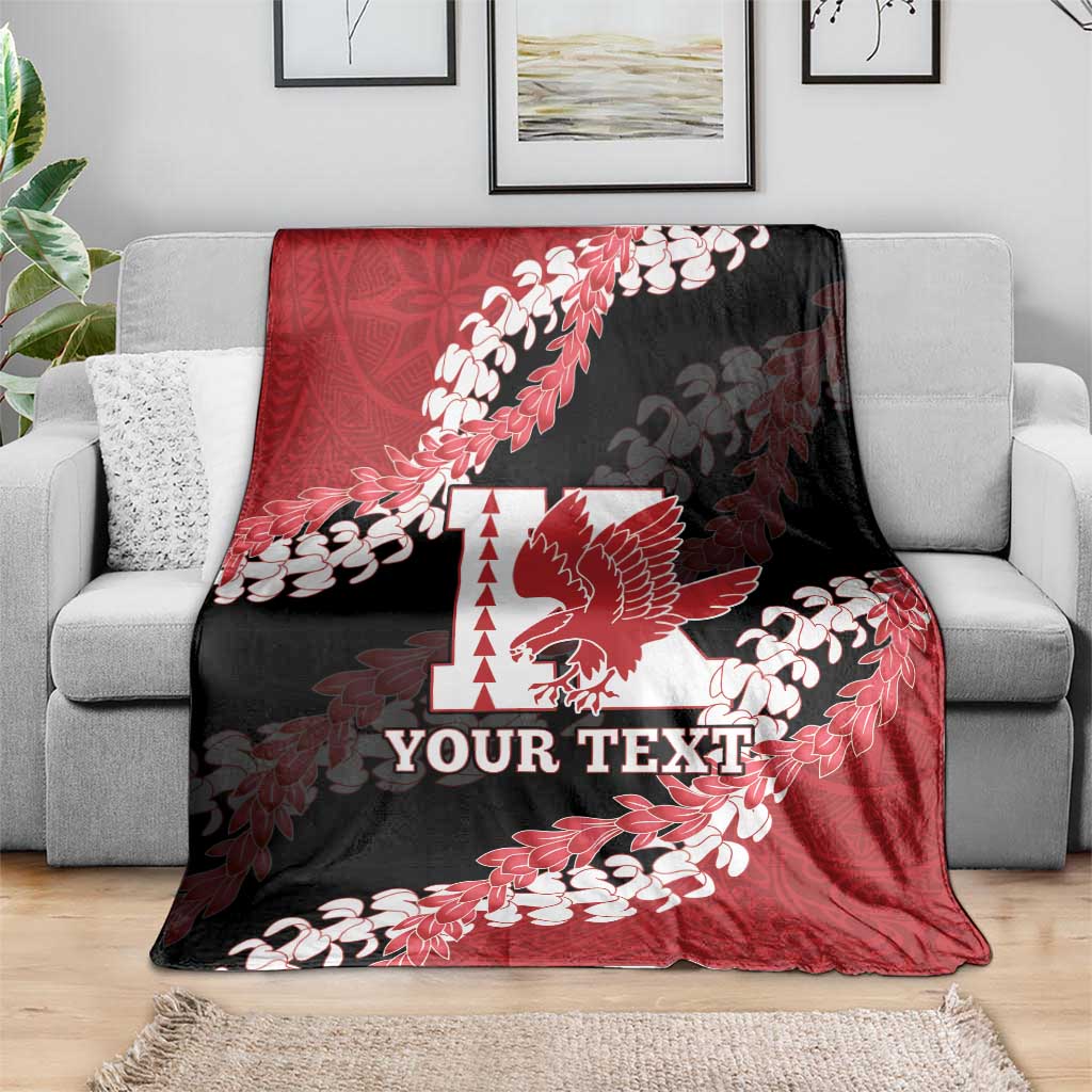 Personalized Kalani Hawaii High School Blanket Puakenikeni Lei Hawaiian Pattern - Polynesian Pride
