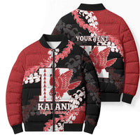Personalized Kalani Hawaii High School Bomber Puffer Jacket Puakenikeni Lei Hawaiian Pattern - Polynesian Pride
