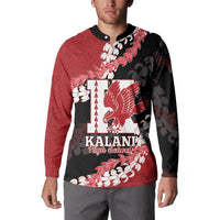 Personalized Kalani Hawaii High School Button Sweatshirt Puakenikeni Lei Hawaiian Pattern - Polynesian Pride