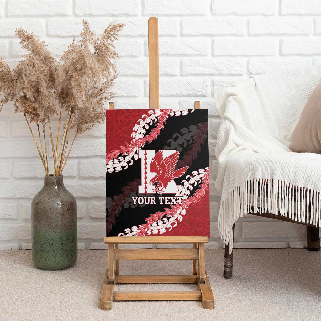 Personalized Kalani Hawaii High School Canvas Wall Art Puakenikeni Lei Hawaiian Pattern - Polynesian Pride