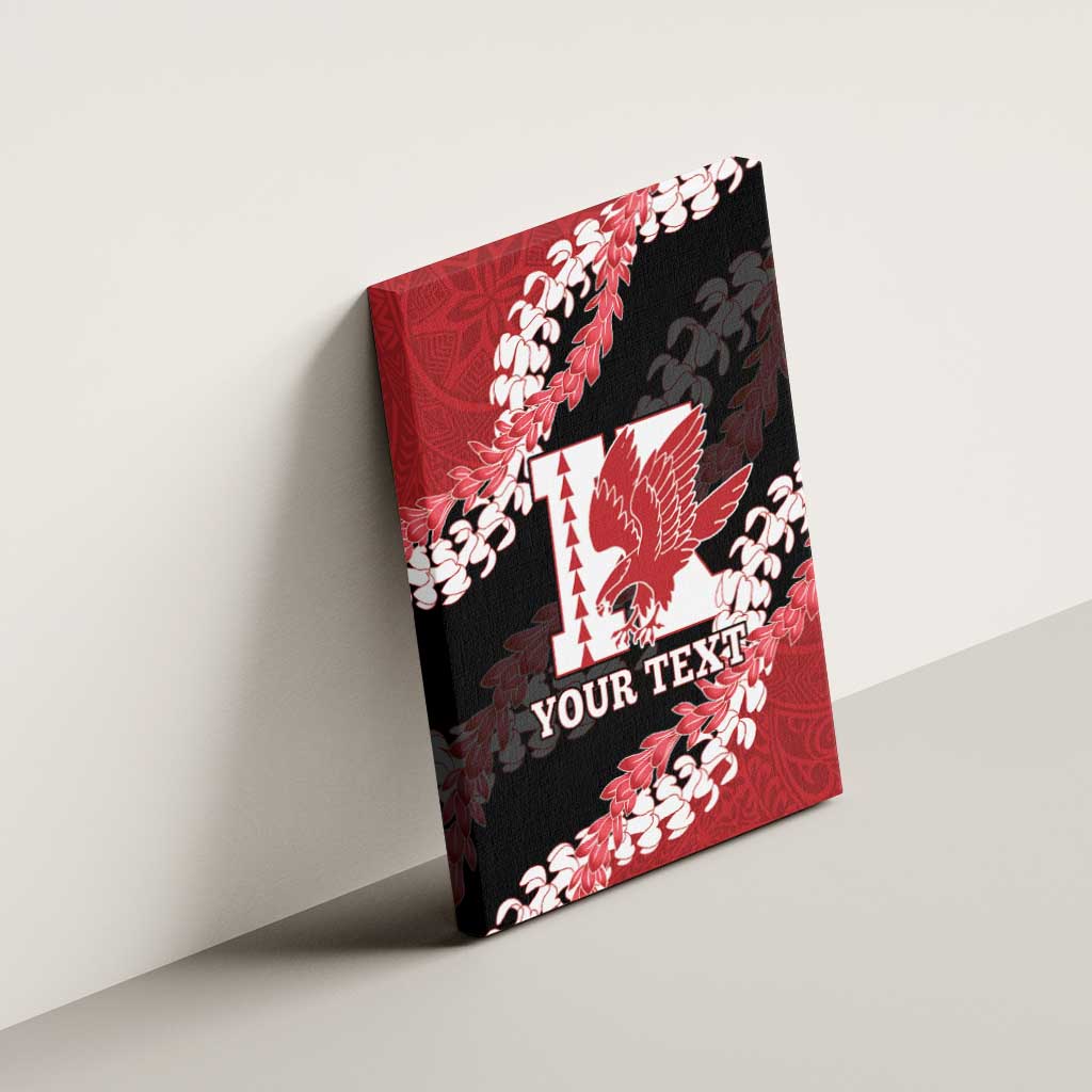 Personalized Kalani Hawaii High School Canvas Wall Art Puakenikeni Lei Hawaiian Pattern - Polynesian Pride