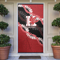 Personalized Kalani Hawaii High School Door Cover Puakenikeni Lei Hawaiian Pattern - Polynesian Pride