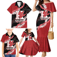 Personalized Kalani Hawaii High School Family Matching Mermaid Dress and Hawaiian Shirt Puakenikeni Lei Hawaiian Pattern - Polynesian Pride