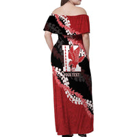 Personalized Kalani Hawaii High School Family Matching Off Shoulder Maxi Dress and Hawaiian Shirt Puakenikeni Lei Hawaiian Pattern - Polynesian Pride