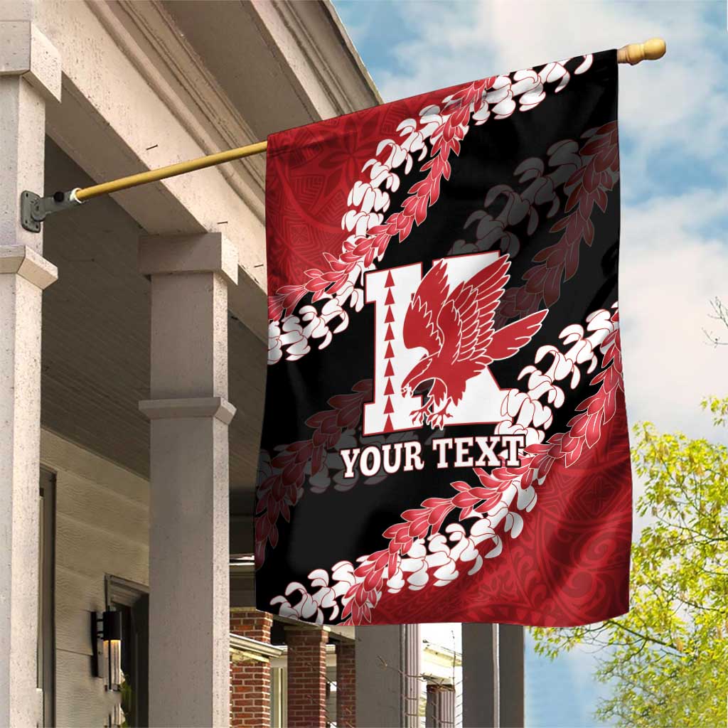 Personalized Kalani Hawaii High School Garden Flag Puakenikeni Lei Hawaiian Pattern - Polynesian Pride