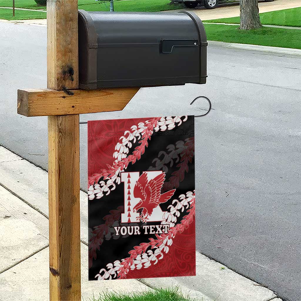 Personalized Kalani Hawaii High School Garden Flag Puakenikeni Lei Hawaiian Pattern - Polynesian Pride