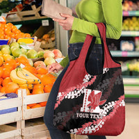 Personalized Kalani Hawaii High School Grocery Bag Puakenikeni Lei Hawaiian Pattern - Polynesian Pride