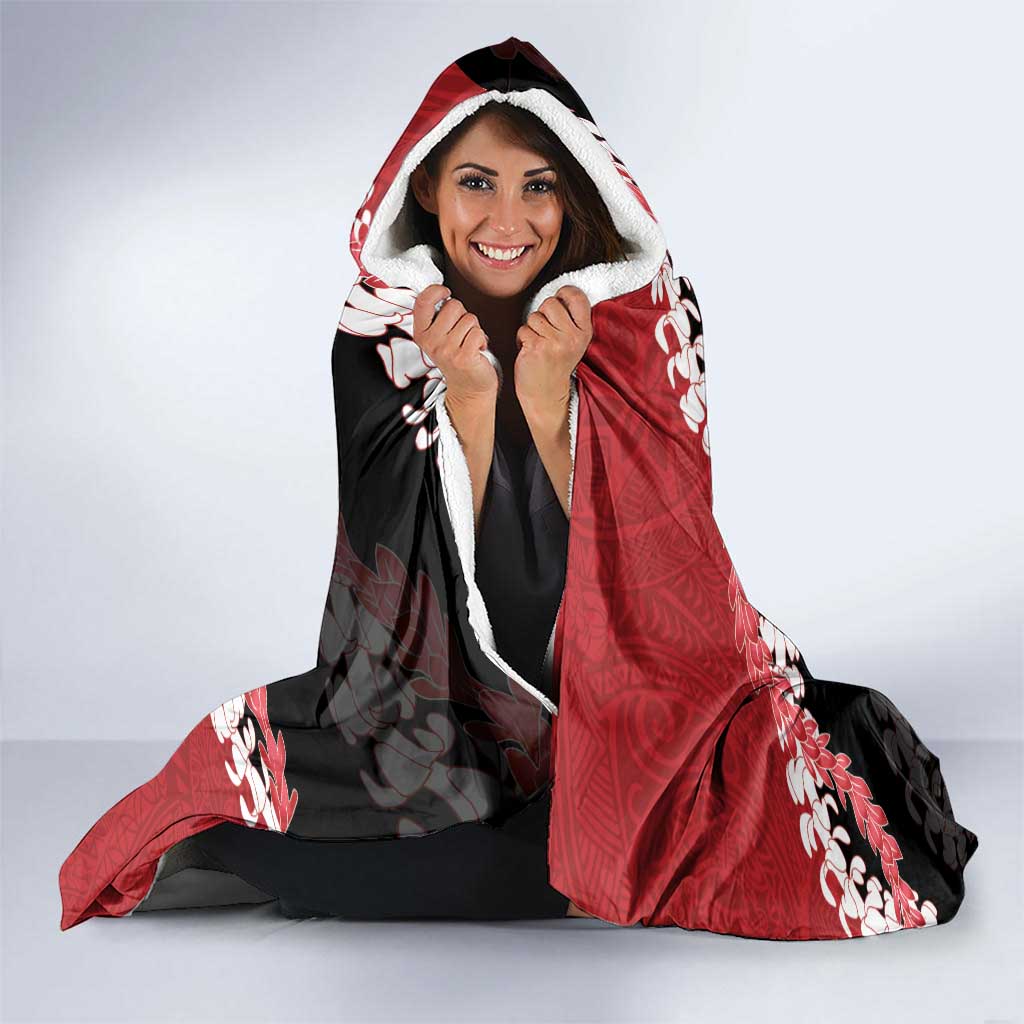Personalized Kalani Hawaii High School Hooded Blanket Puakenikeni Lei Hawaiian Pattern - Polynesian Pride