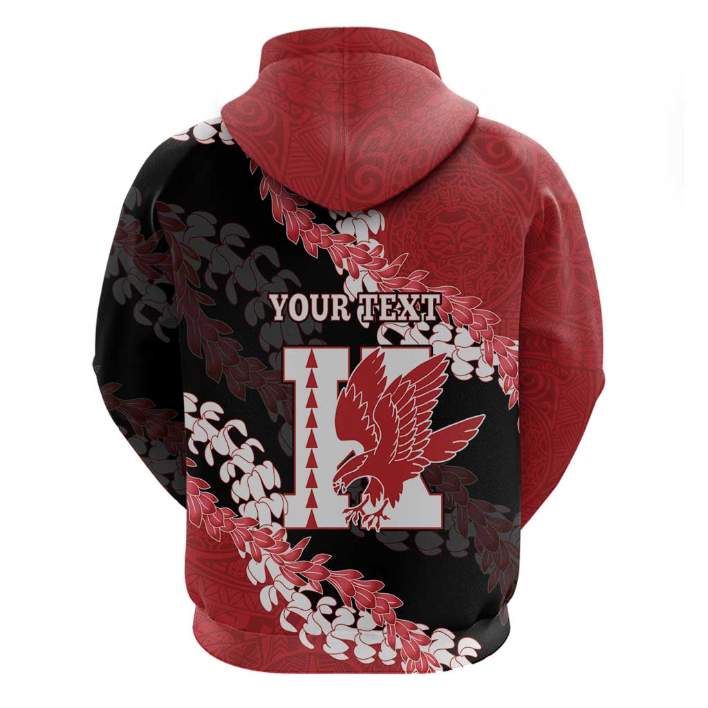 Personalized Kalani Hawaii High School Hoodie Puakenikeni Lei Hawaiian Pattern - Polynesian Pride