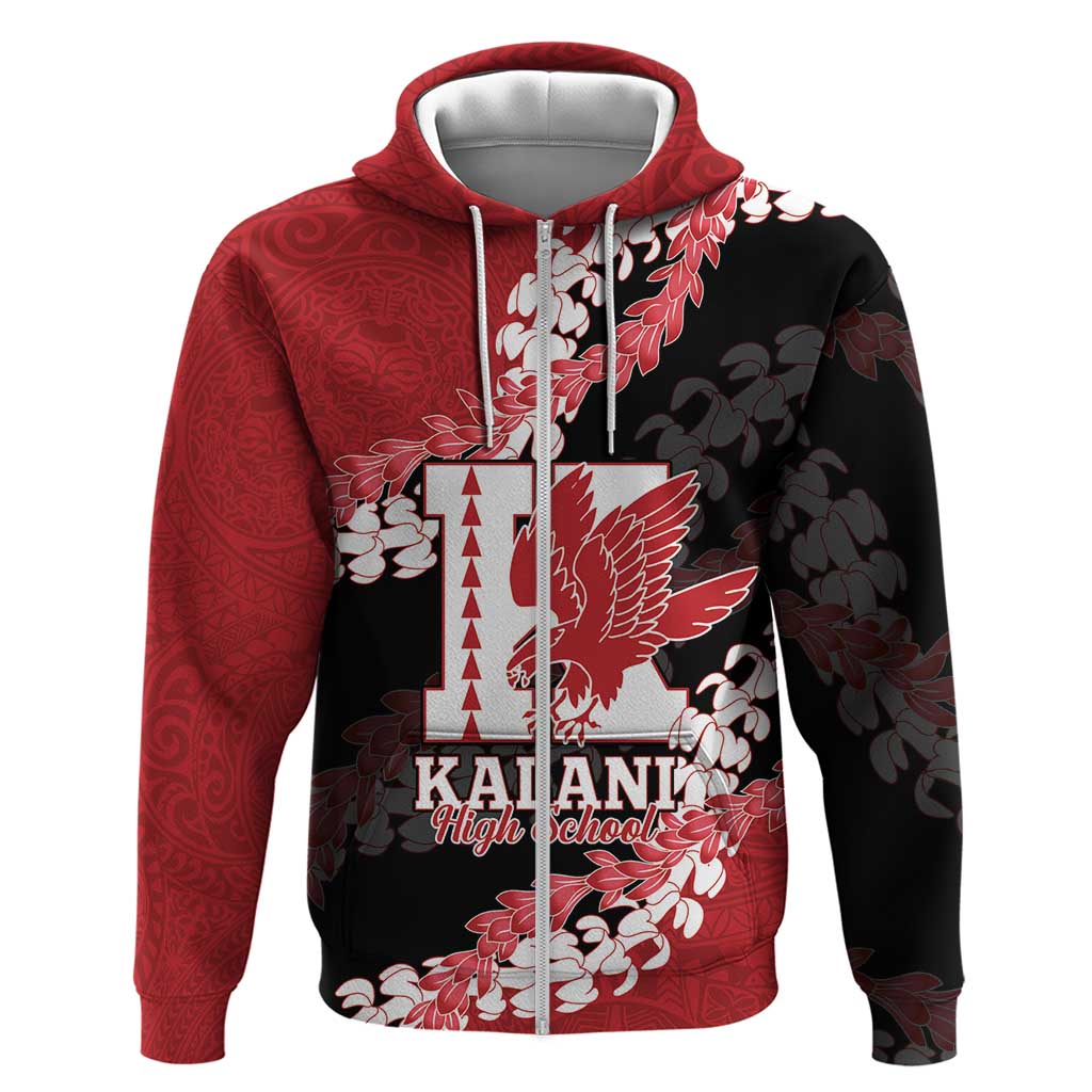 Personalized Kalani Hawaii High School Hoodie Puakenikeni Lei Hawaiian Pattern - Polynesian Pride