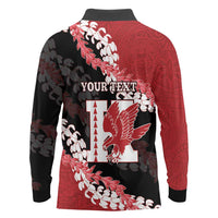 Personalized Kalani Hawaii High School Long Sleeve Polo Shirt Puakenikeni Lei Hawaiian Pattern - Polynesian Pride