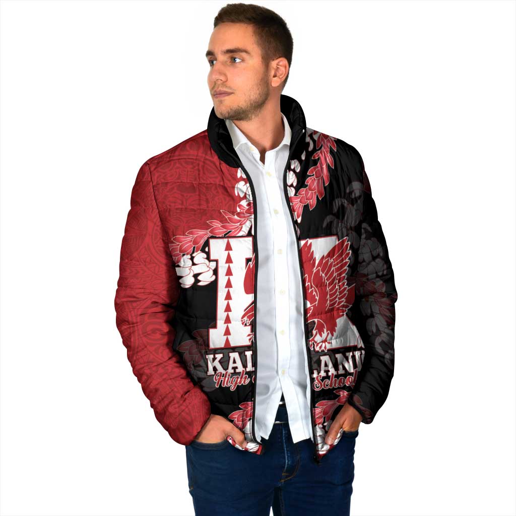 Personalized Kalani Hawaii High School Padded Jacket Puakenikeni Lei Hawaiian Pattern - Polynesian Pride