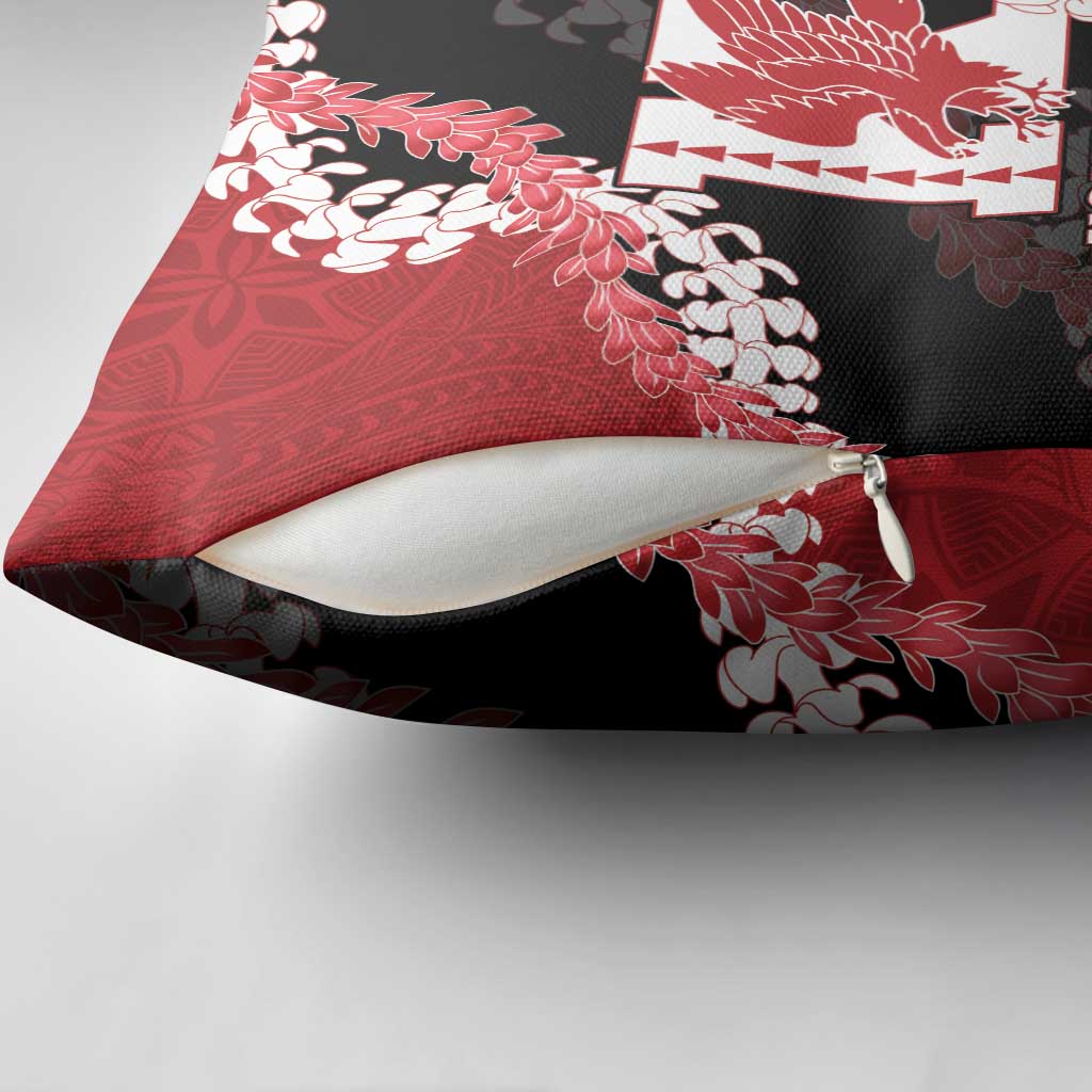 Personalized Kalani Hawaii High School Pillow Cover Puakenikeni Lei Hawaiian Pattern - Polynesian Pride