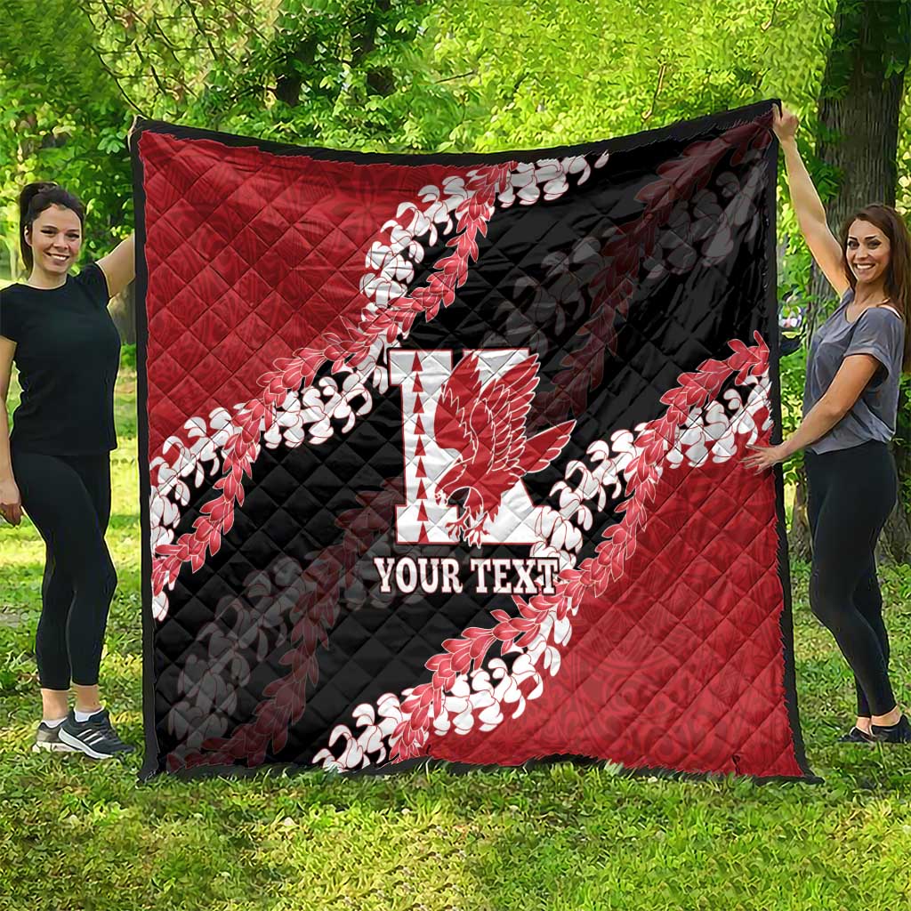 Personalized Kalani Hawaii High School Quilt Puakenikeni Lei Hawaiian Pattern - Polynesian Pride