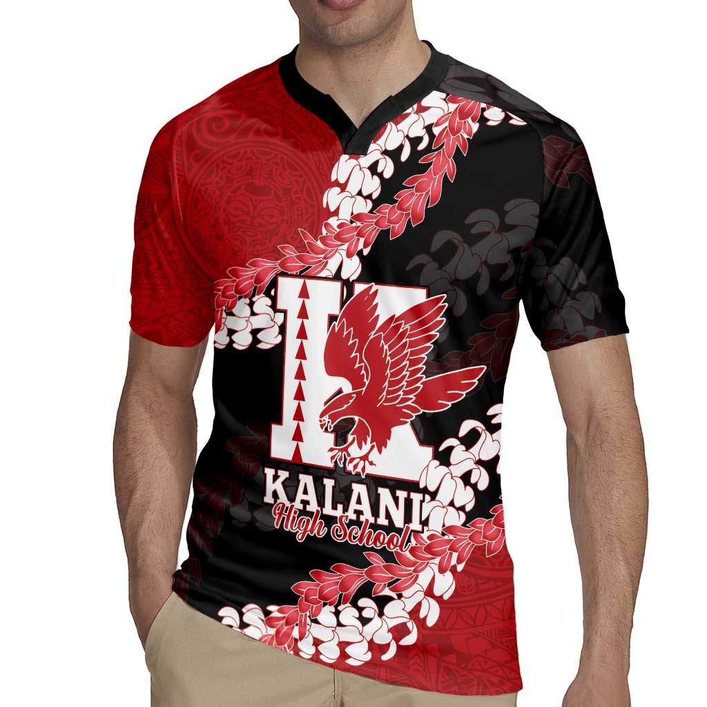 Personalized Kalani Hawaii High School Rugby Jersey Puakenikeni Lei Hawaiian Pattern - Polynesian Pride