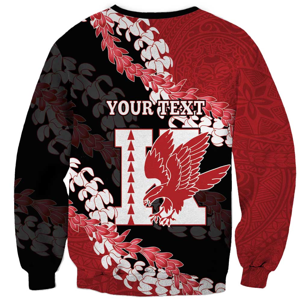Personalized Kalani Hawaii High School Sweatshirt Puakenikeni Lei Hawaiian Pattern - Polynesian Pride