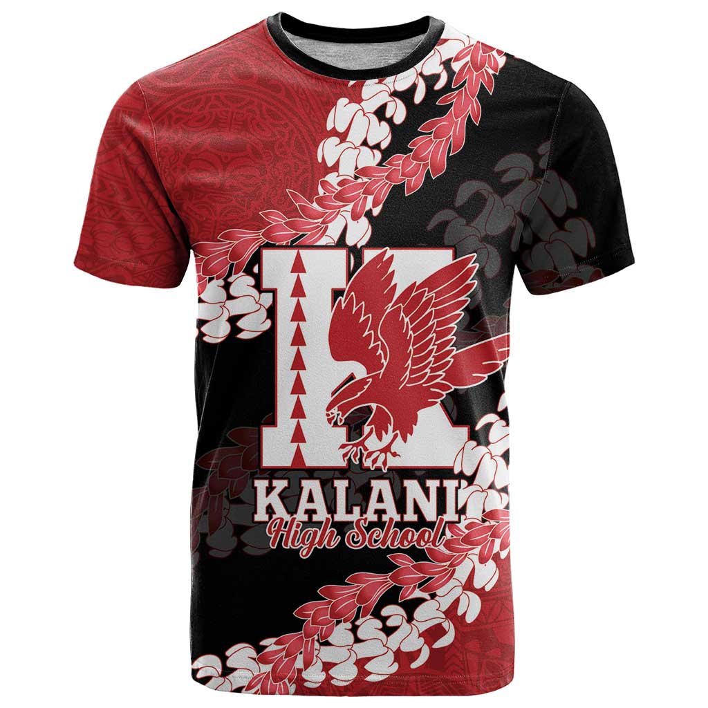 Personalized Kalani Hawaii High School T Shirt Puakenikeni Lei Hawaiian Pattern - Polynesian Pride