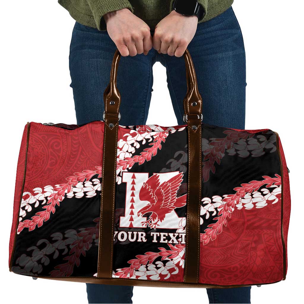 Personalized Kalani Hawaii High School Travel Bag Puakenikeni Lei Hawaiian Pattern - Polynesian Pride