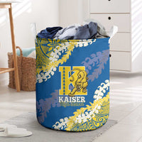 Kaiser Hawaii High School Laundry Basket Puakenikeni Lei Hawaiian Pattern - Polynesian Pride