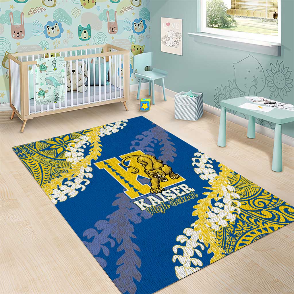Kaiser Hawaii High School Area Rug Puakenikeni Lei Hawaiian Pattern - Polynesian Pride