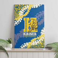 Kaiser Hawaii High School Canvas Wall Art Puakenikeni Lei Hawaiian Pattern - Polynesian Pride