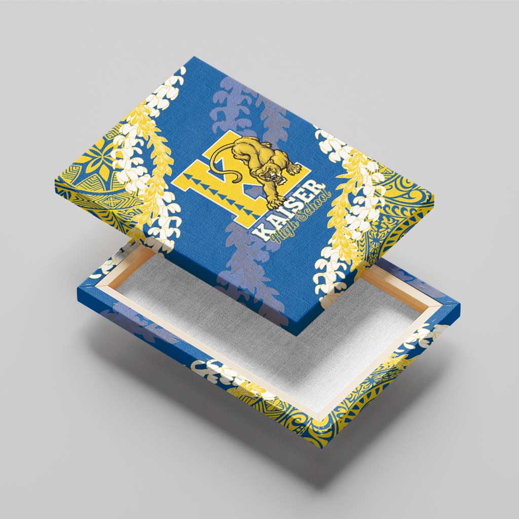 Kaiser Hawaii High School Canvas Wall Art Puakenikeni Lei Hawaiian Pattern - Polynesian Pride