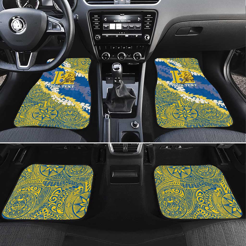 Personalized Kaiser Hawaii High School Car Mats Puakenikeni Lei Hawaiian Pattern - Polynesian Pride