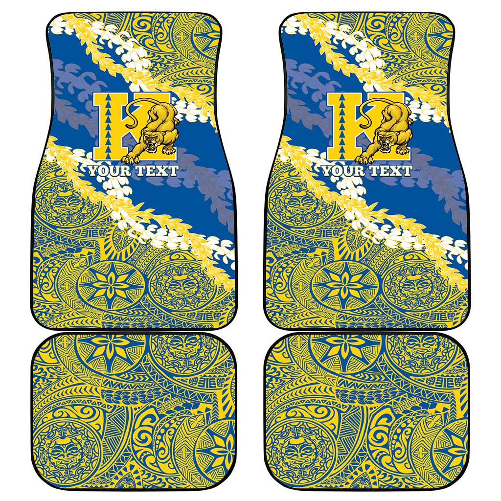 Personalized Kaiser Hawaii High School Car Mats Puakenikeni Lei Hawaiian Pattern - Polynesian Pride