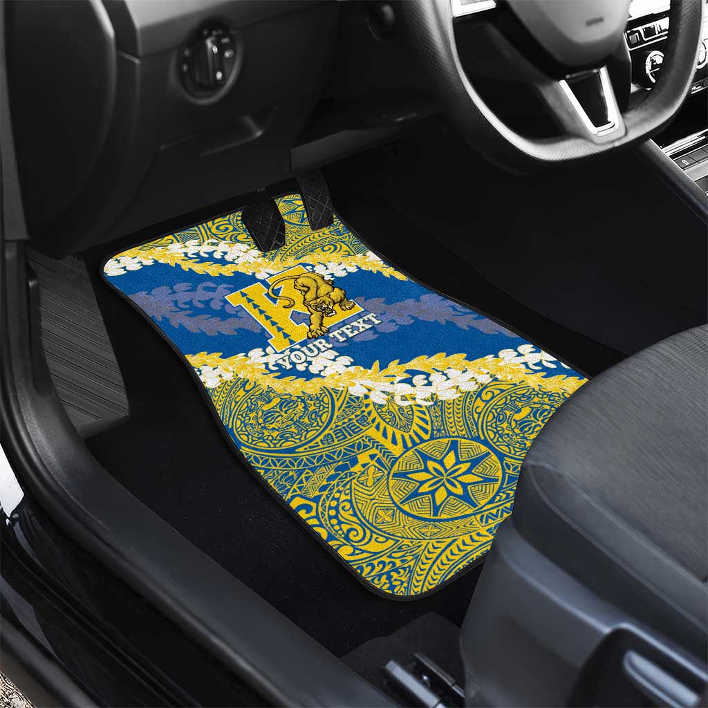 Personalized Kaiser Hawaii High School Car Mats Puakenikeni Lei Hawaiian Pattern - Polynesian Pride