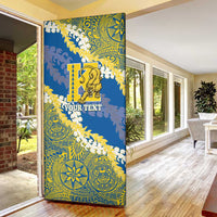 Personalized Kaiser Hawaii High School Door Cover Puakenikeni Lei Hawaiian Pattern - Polynesian Pride
