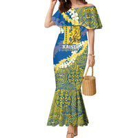 Personalized Kaiser Hawaii High School Family Matching Mermaid Dress and Hawaiian Shirt Puakenikeni Lei Hawaiian Pattern - Polynesian Pride