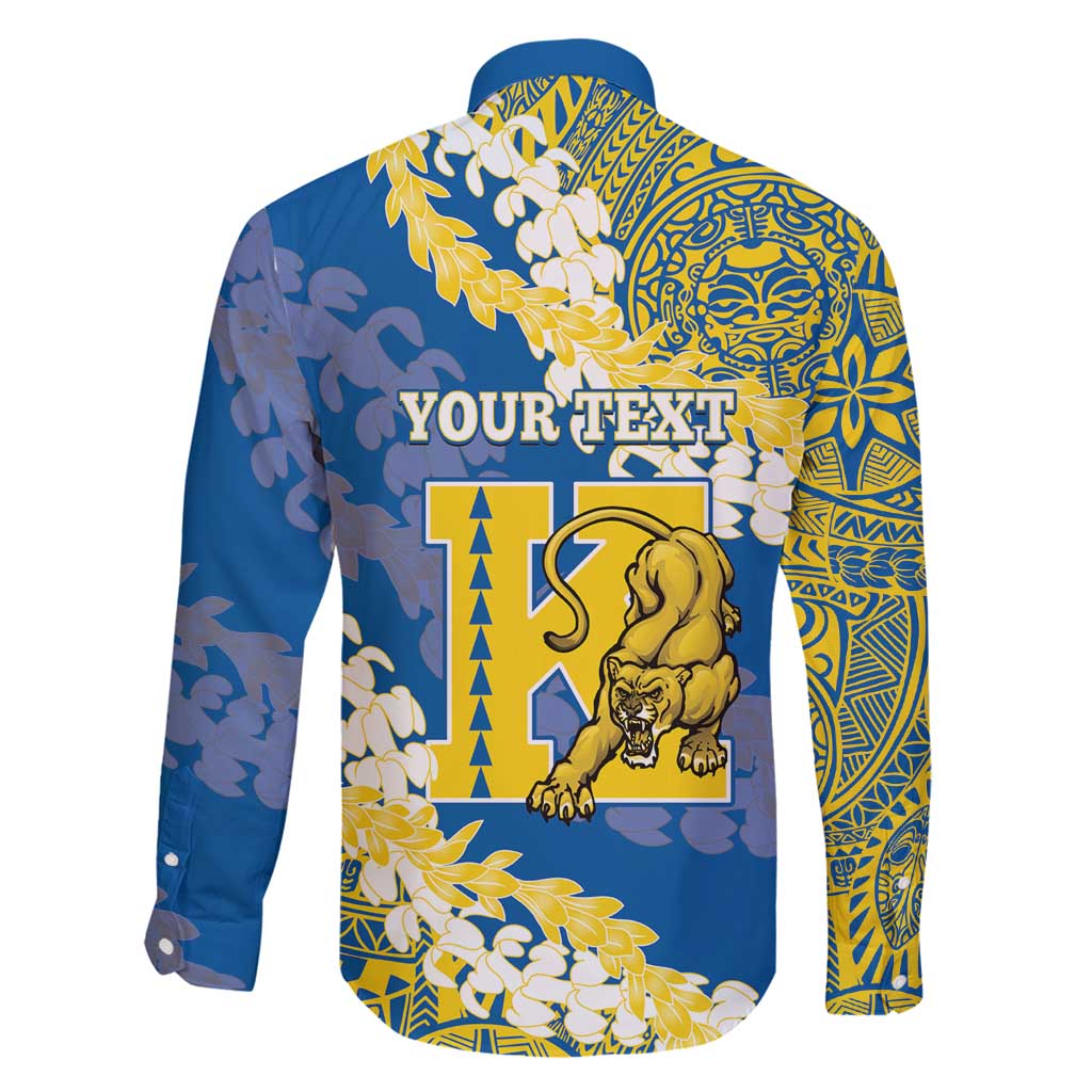 Personalized Kaiser Hawaii High School Family Matching Off Shoulder Short Dress and Hawaiian Shirt Puakenikeni Lei Hawaiian Pattern - Polynesian Pride