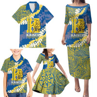 Personalized Kaiser Hawaii High School Family Matching Puletasi and Hawaiian Shirt Puakenikeni Lei Hawaiian Pattern - Polynesian Pride