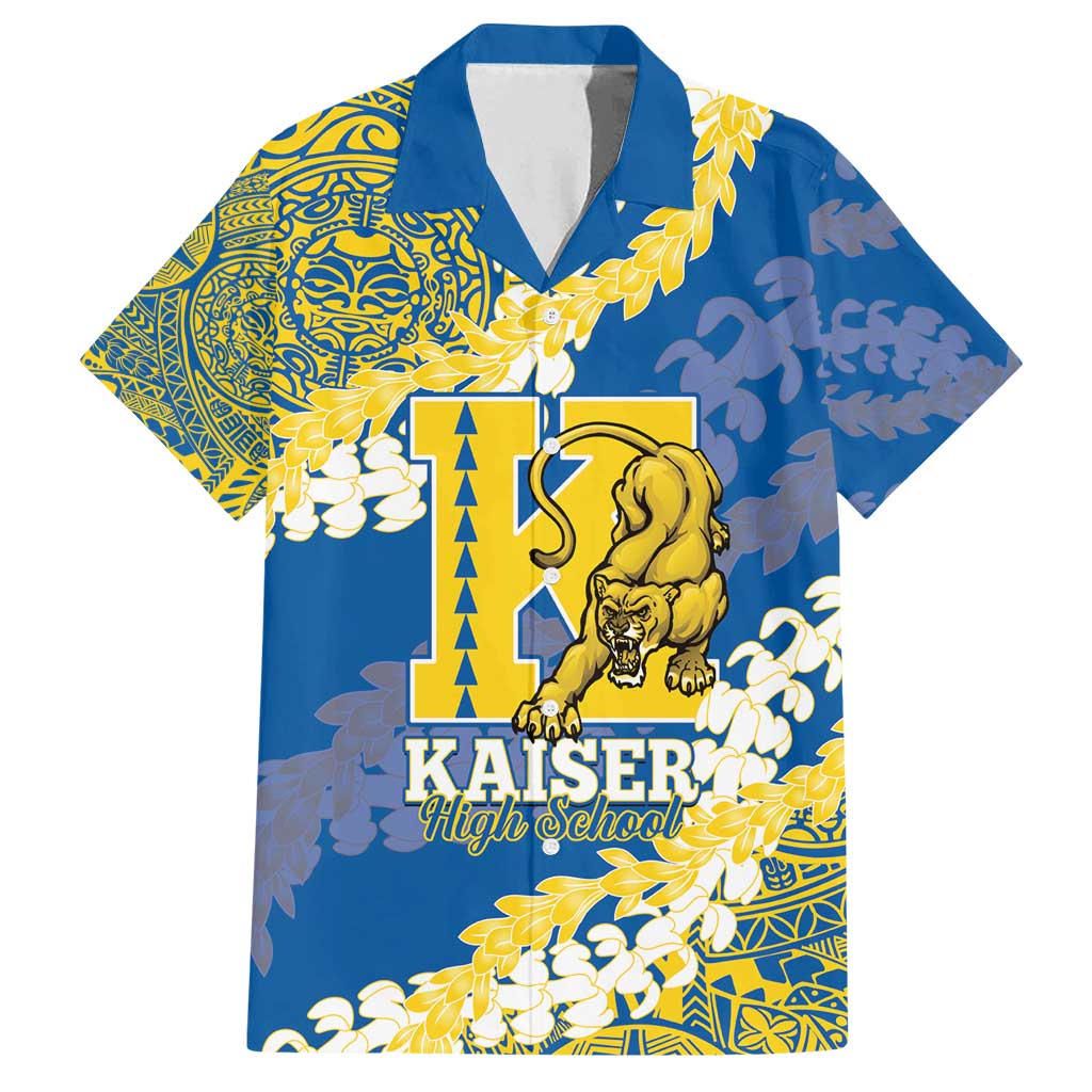 Personalized Kaiser Hawaii High School Family Matching Summer Maxi Dress and Hawaiian Shirt Puakenikeni Lei Hawaiian Pattern - Polynesian Pride