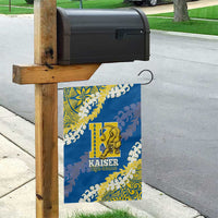 Kaiser Hawaii High School Garden Flag Puakenikeni Lei Hawaiian Pattern - Polynesian Pride