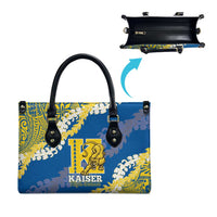 Kaiser Hawaii High School Leather Bag Puakenikeni Lei Hawaiian Pattern - Polynesian Pride