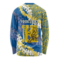Personalized Kaiser Hawaii High School Long Sleeve Shirt Puakenikeni Lei Hawaiian Pattern - Polynesian Pride