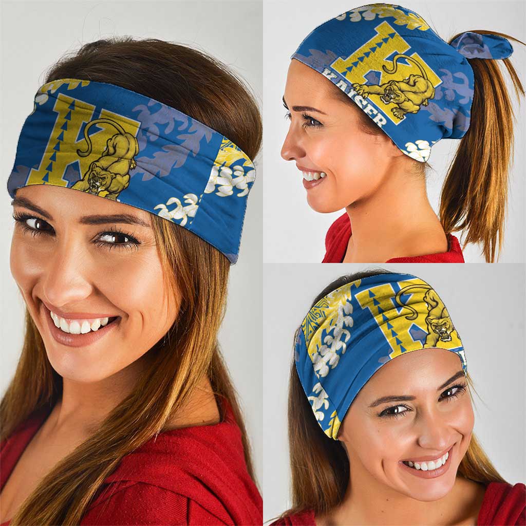 Kaiser Hawaii High School Neck Gaiter Puakenikeni Lei Hawaiian Pattern - Polynesian Pride