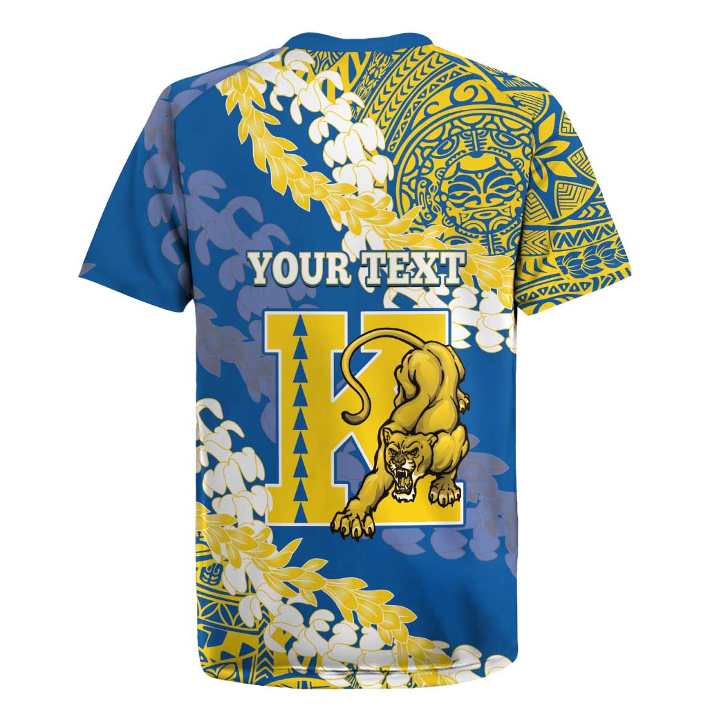 Personalized Kaiser Hawaii High School Rugby Jersey Puakenikeni Lei Hawaiian Pattern - Polynesian Pride