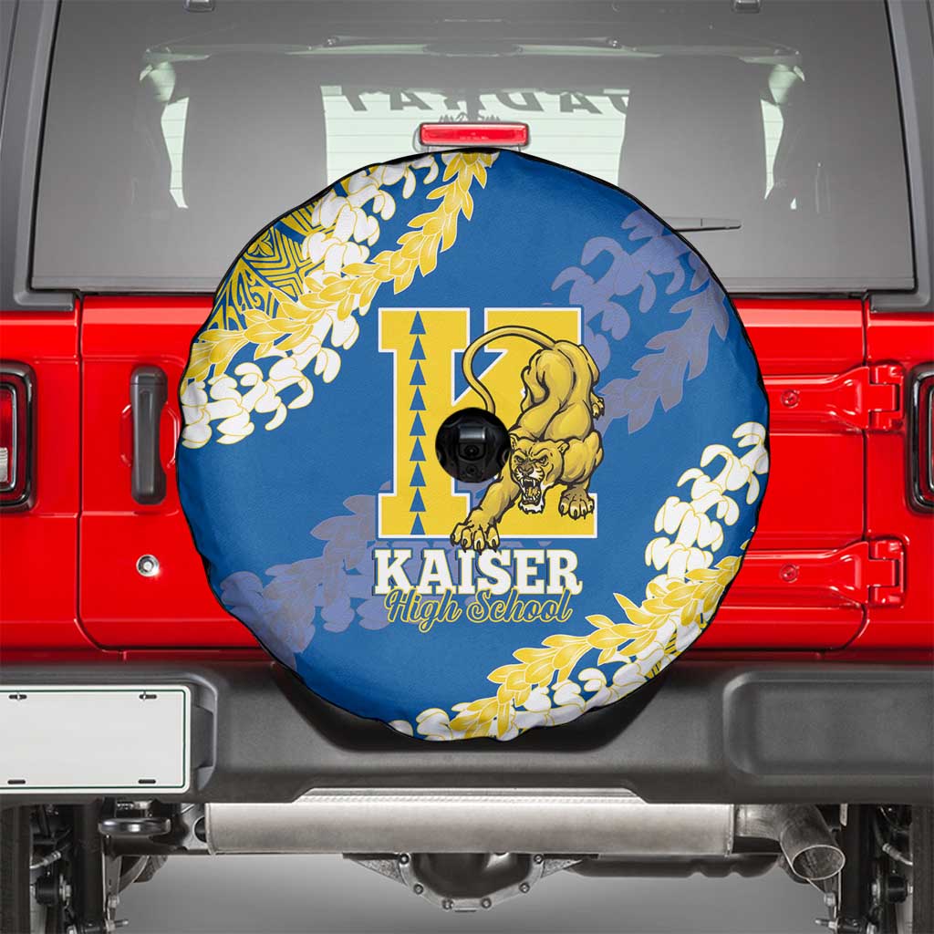 Kaiser Hawaii High School Spare Tire Cover Puakenikeni Lei Hawaiian Pattern - Polynesian Pride
